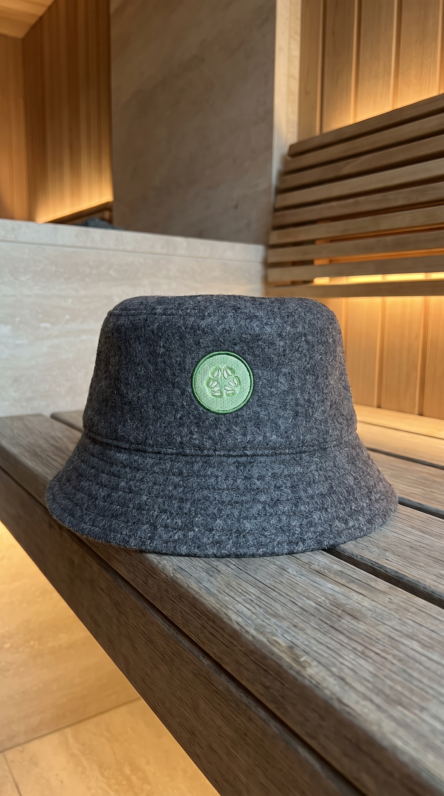 kyuik dark grey sauna bucket hat